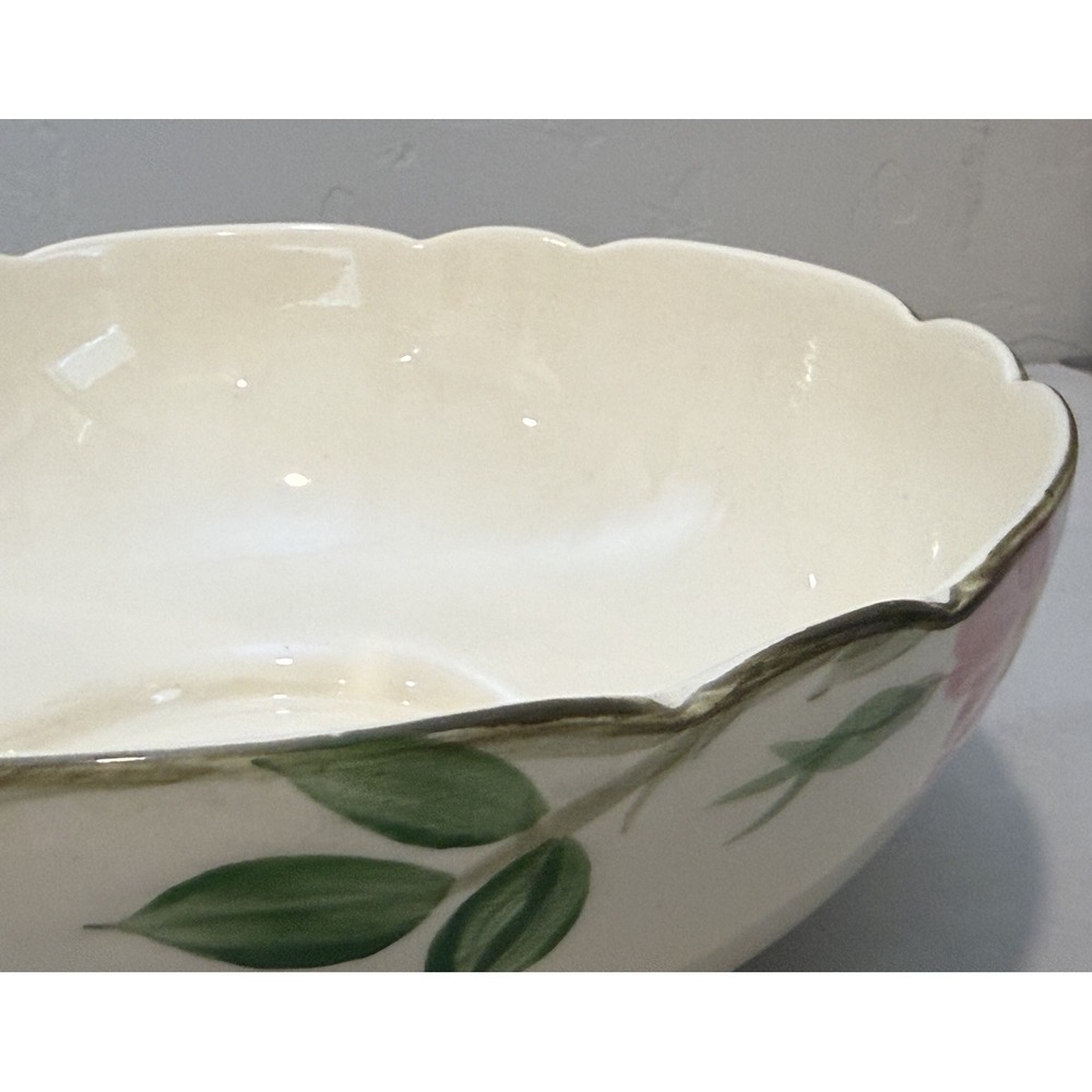 🌸Vintage 10.2" Large‎ Franciscan Desert Rose Scalloped Serving Salad Fruit Bowl - Picture 11 of 11